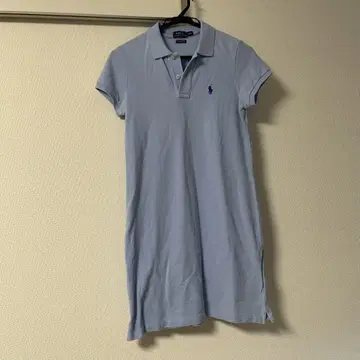 POLO RALPH LAUREN 블루 반팔 롱 원피스 XS
