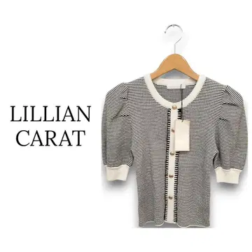 [택 포함 새상품] Lillian Carat 볼륨 슬리브 트위드 니트