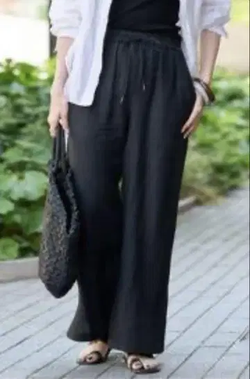 IENA 린넨 와이드 이지 팬츠 36