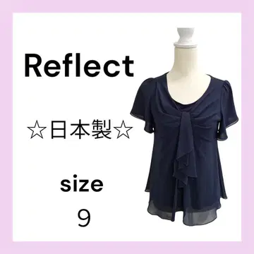 미품 Reflect 리플렉트 반팔 블라우스 상의 사이즈 9 일본제