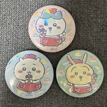 치이카와 마리온 크레이프 홀로그램 캔뱃지 3세트