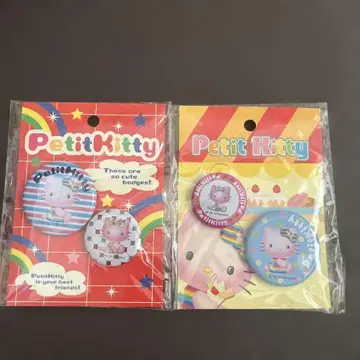 헬로키티 레트로 캔뱃지 2종