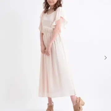 MAJESTIC LEGON 레이스업 프릴 맥시 원피스 미사용