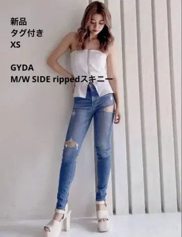 GYDA M/W SIDE ripped 스키니 데님 XS