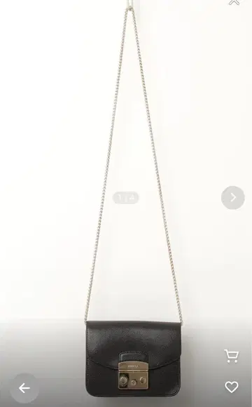 FURLA 미니 숄더백 블랙 체인 메트로폴리스