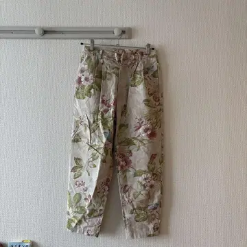 꽃무늬 마 혼방 치노 팬츠 사이즈 36