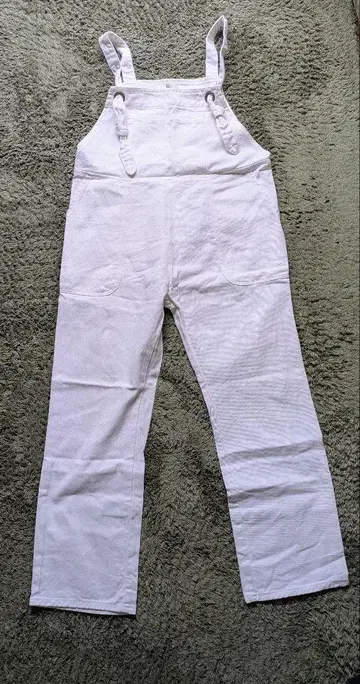 BILLABONG 화이트 오버롤 L 사이즈