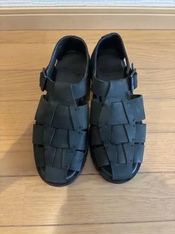 Paraboot 블랙 스웨이드 샌들 39