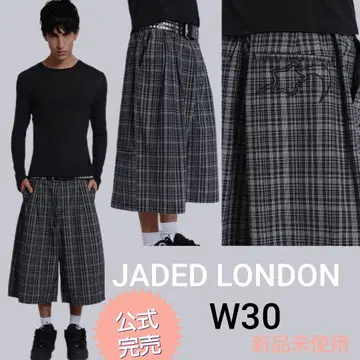 JADED LONDON 체크 무늬 와이드 팬츠 W30
