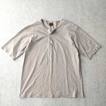 A Vontade 반팔 헨리넥 티셔츠 코튼 100% M 그레이지