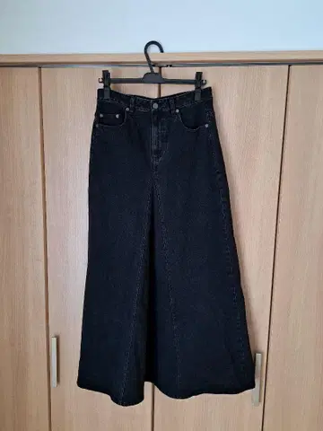 [ TIBI ] BLACK DENIM 맥시 스커트