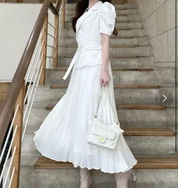 ROYAL PARTY 로얄 파티 플리츠 반팔 자켓 원피스