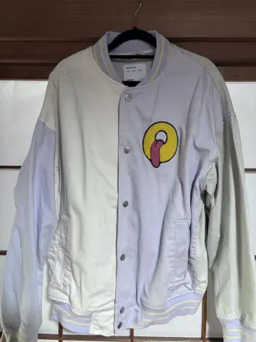 Bershka 자수 로고 데님 바시티 자켓 M