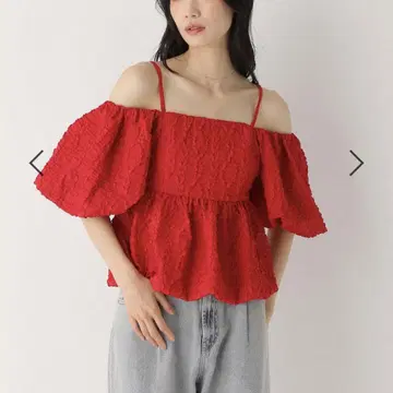 Heather 오프숄더 프릴 블라우스