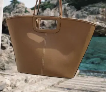ZARA 맥시 스티치 쇼퍼 토트백
