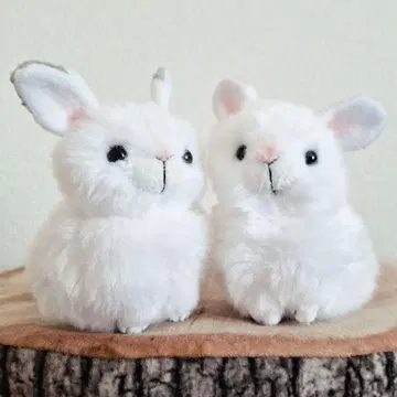 요시토쿠 눈 토끼 봉제 인형 마스코트 2개 세트