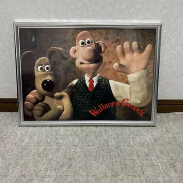 Wallace & Gromit 포스터 실버 프레임 포함