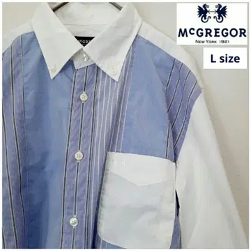 [새상품급] McGREGOR 맥레거 긴팔 셔츠 L 사이즈 로고 자수
