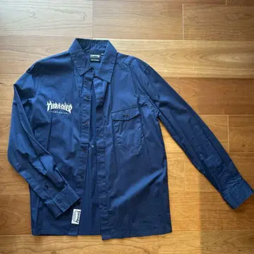 THRASHER 블루 긴팔 셔츠 L