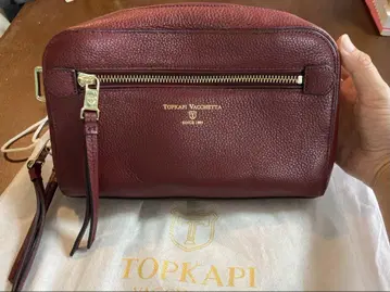 TOPKAPI 버건디 숄더백 가죽 백 레드 새상품급