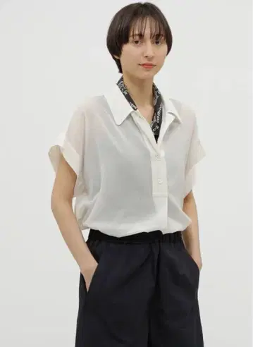 마가렛호웰 코튼 쉬폰 셔츠