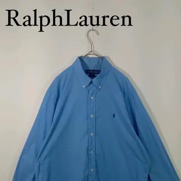 Ralph Lauren 파랑 긴팔 버튼 다운 셔츠 L STRETCH