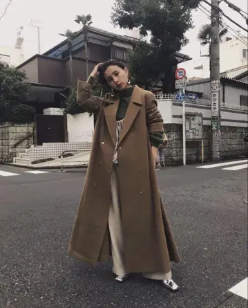 [ AMERI VINTAGE ] BELT Flare Long COAT