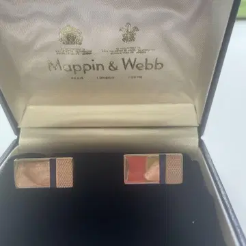 Mappin & Webb 실버 블루 커프 링크스