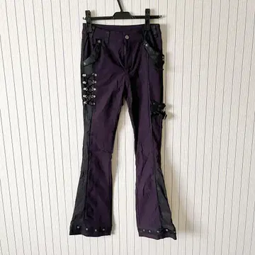 ozz croce Skull Pt 부츠컷 팬츠 보라색