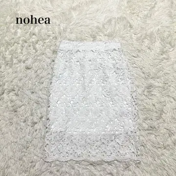 노헤아 전체 레이스 무릎 기장 타이트 스커트 워셔블 오피스 캐주얼 고급