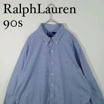 Ralph Lauren 90년대 스트라이프 긴팔 와이셔츠 버튼다운 XL