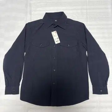 유니클로 UNIQLO 저지 오버 셔츠 워크 셔츠 네이비 S