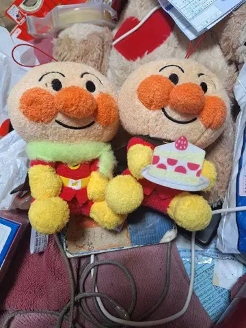 호빵맨 봉제 인형 2개 세트