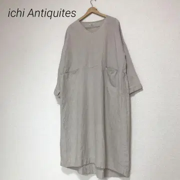 ichi Antiquites 린넨 V넥 원피스