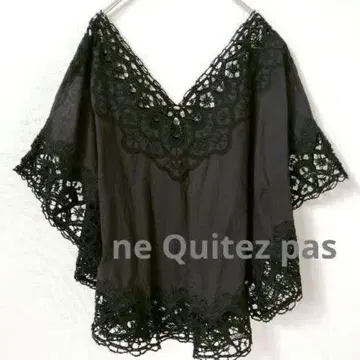 누키테파 ne Quitez pas 상의 풀오버 판초 레이스