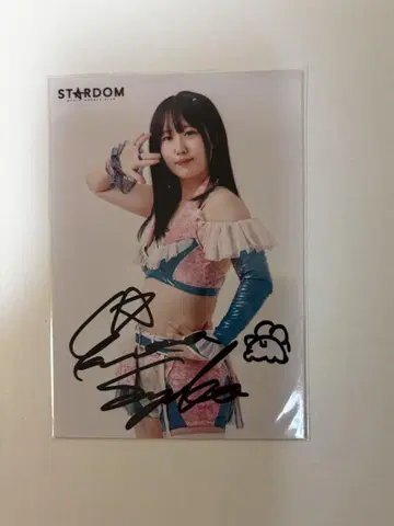STARDOM 쿠레 사야카 친필 사인 브로마이드