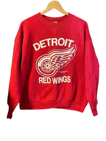 DETROIT RED WINGS 빈티지 맨투맨 미식축구 NFL L