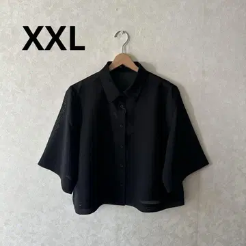 GU 지유 여성용 시어 셔츠(5부 소매) Q XXL 사이즈