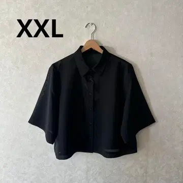 GU 지유 여성용 시어 셔츠(5부 소매) Q XXL 사이즈