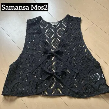 Samansa Mos2 블랙 레이스 오픈 베스트
