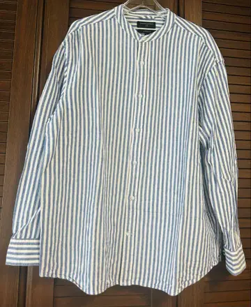 banana republic XL 린넨 스트라이프 셔츠