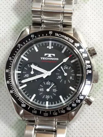 TECHNOS 크로노그래프 손목시계 태키미터 포함