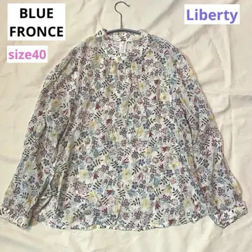 BLUE FRONCE 리버티 프린트 블라우스 리오셀 론 사이즈 40