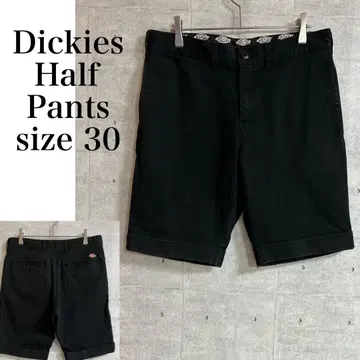 Dickies 하프 팬츠 블랙 무지 사이즈 30 M