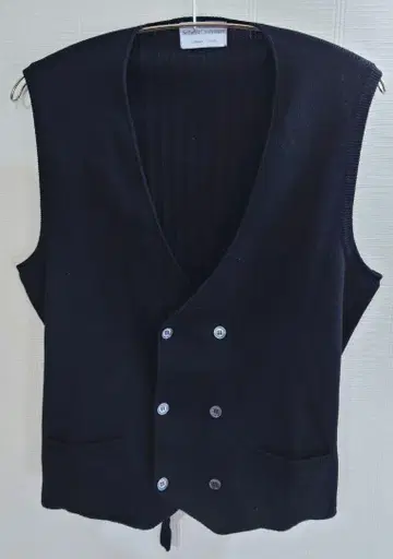Settefili Cashmere 블랙 베스트 gilet 니트 베스트