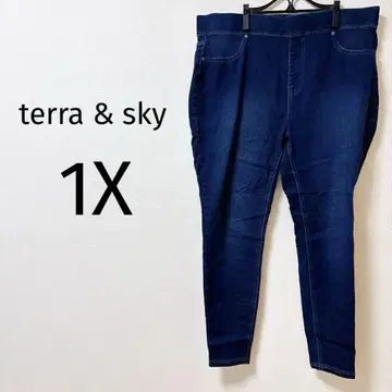 8 terra & sky 스키니 데님 1X 팬츠 데님 바지