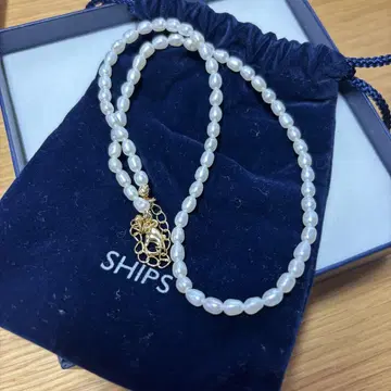 SHIPS 담수 펄 목걸이 박스 포함