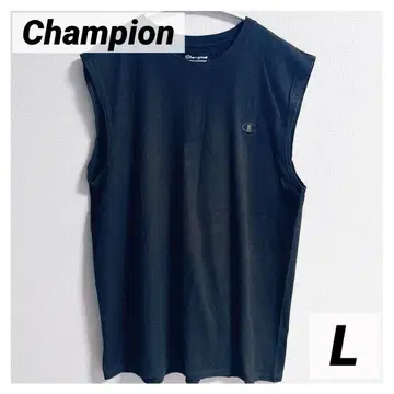 USED Champion 챔피온 슬리브리스 블랙 L 구제 의류