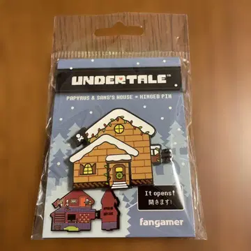 새상품 UNDERTALE 접이식 핀 배지 파피루스와 샌즈의 집