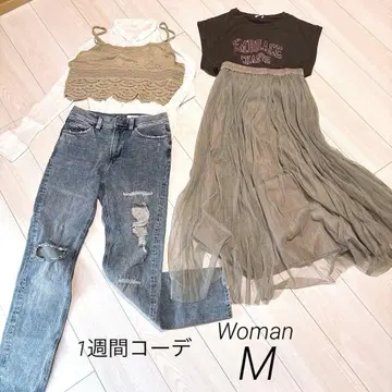 F78 1주간 코디 오피스 캐주얼 여성용 묶음 판매 M 상당 세트